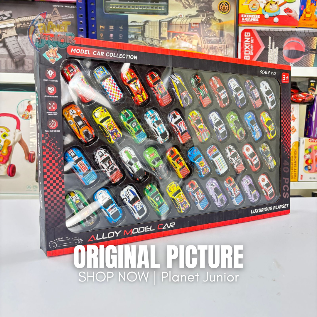 40 PCS 1:72 Alloy Model Car Collection Playset for Kids