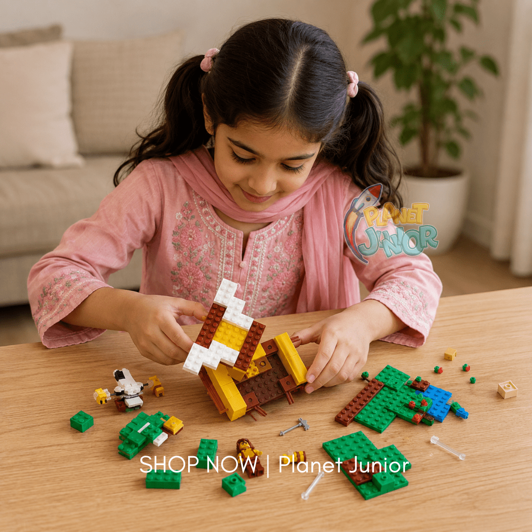 254 PCS Block-Style Bee Farm Building Set with Character Figures for Kids