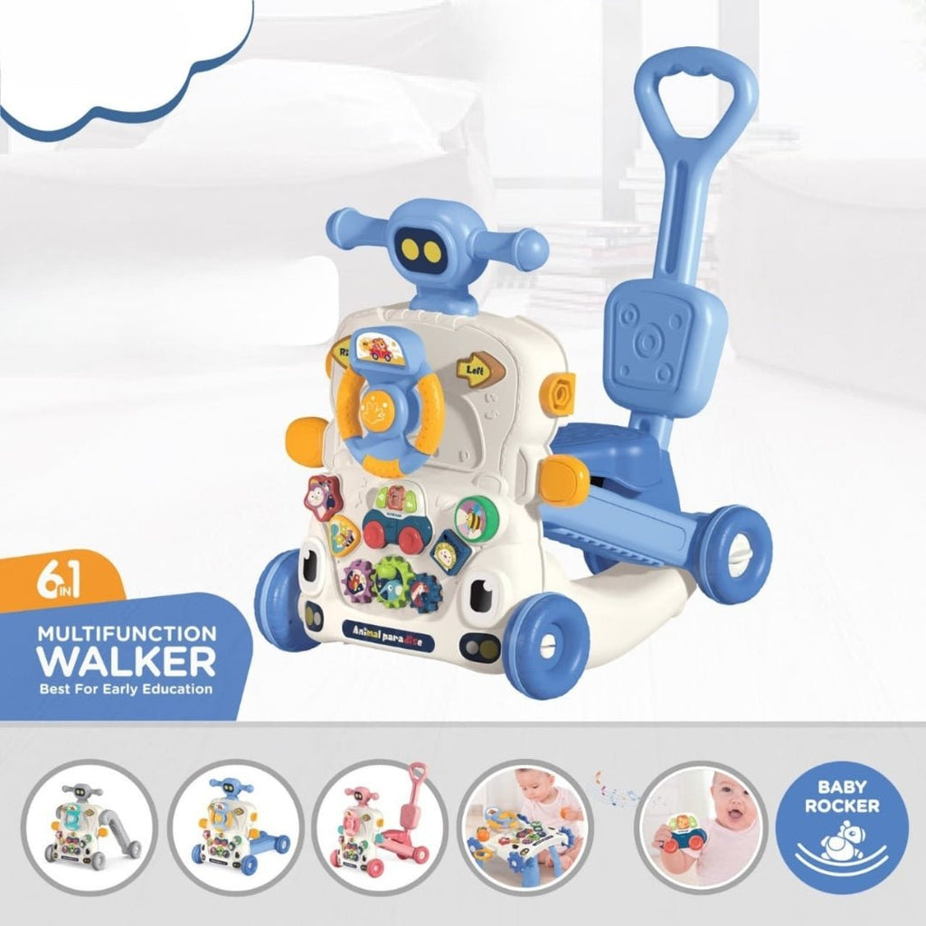 6-in-1 Multifunction Musical Baby Walker – Ride-On, Scooter & Activity Learning Center