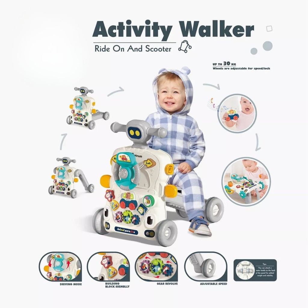 6-in-1 Multifunction Musical Baby Walker – Ride-On, Scooter & Activity Learning Center