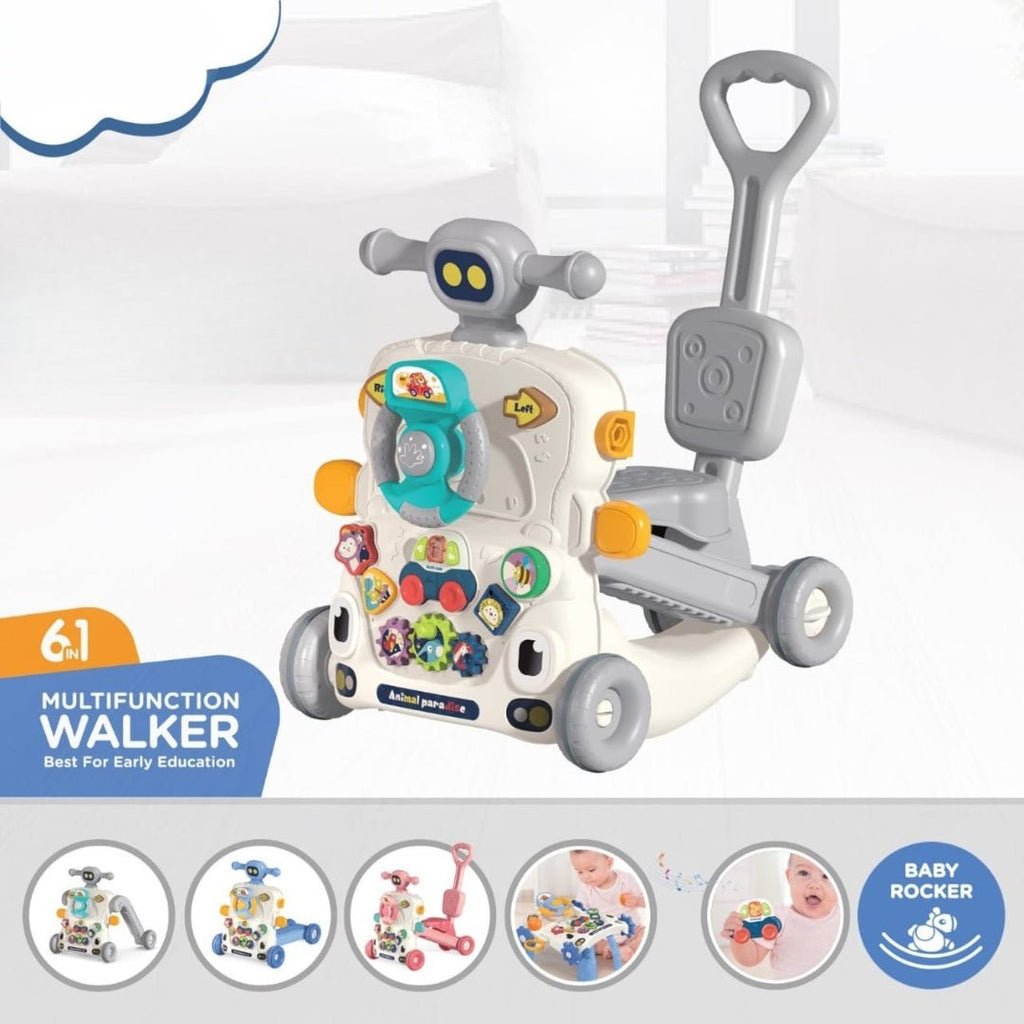 6-in-1 Multifunction Musical Baby Walker – Ride-On, Scooter & Activity Learning Center