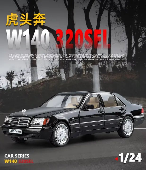 1:24 Mercedes W140 S-Class Die-Cast Alloy Model Car – Luxury Collector Edition