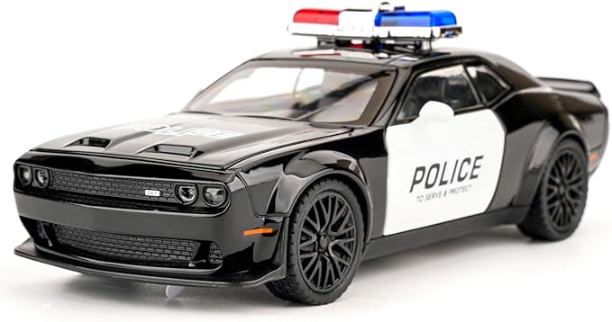 1:24 Scale Dodge Challenger SRT Police Die-Cast Model Car