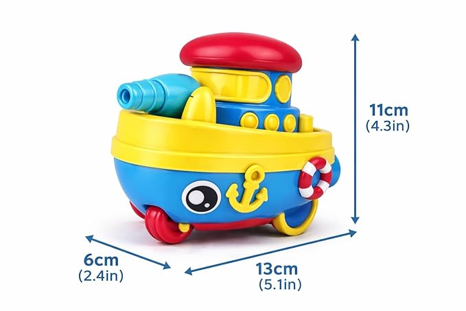 Wind-Up Cartoon Ship Water Adventure for Kids