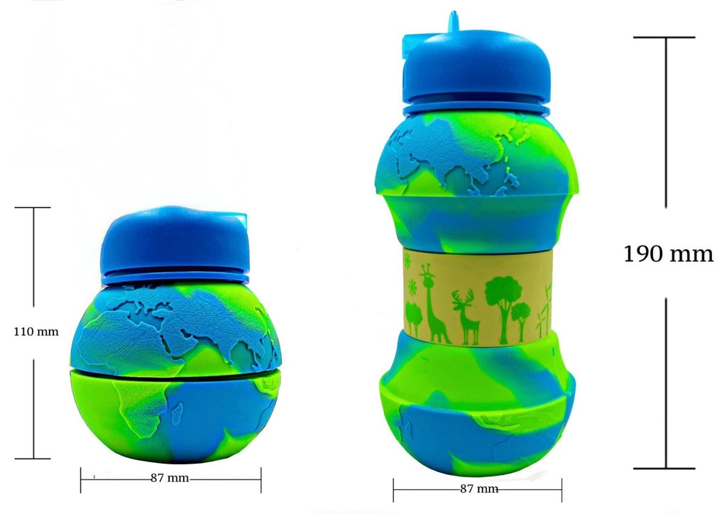 Collapsible Silicone Water Bottle for Kids – Foldable Leakproof Travel Bottle | 500–600ml