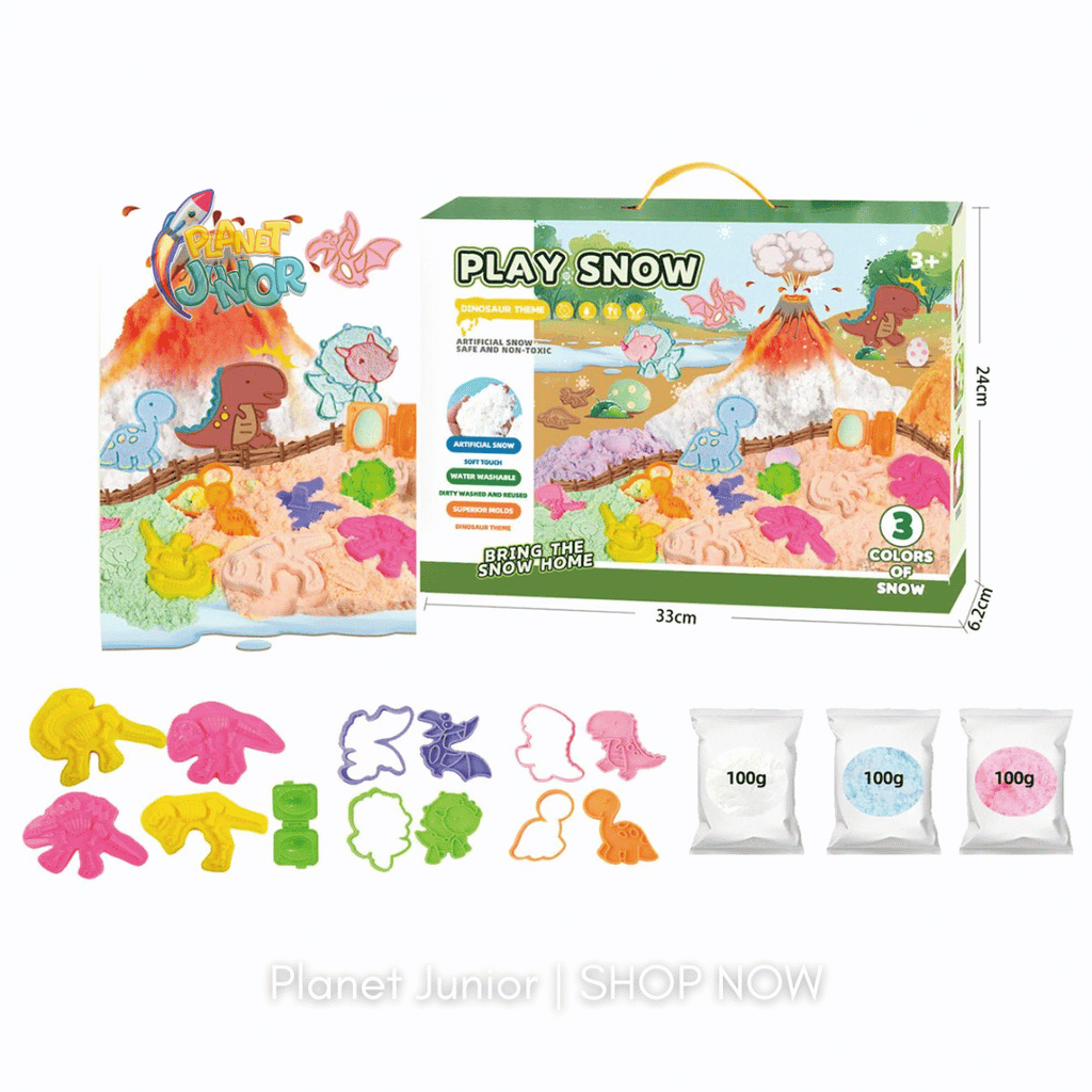 DIY Magic Sand Dinosaurs – Dinosaur-Themed Play Snow & Moulding Kit