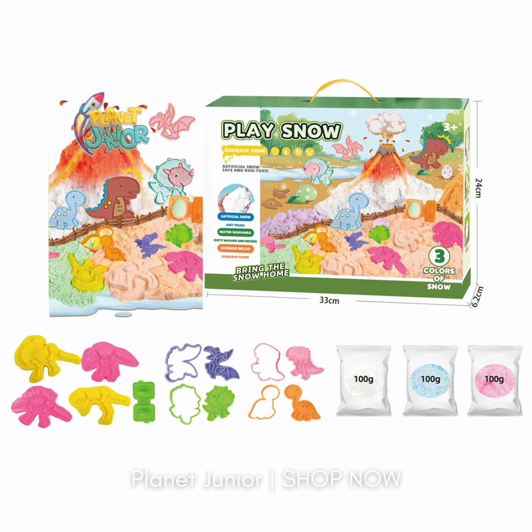 DIY Magic Sand Dinosaurs – Dinosaur-Themed Play Snow & Moulding Kit