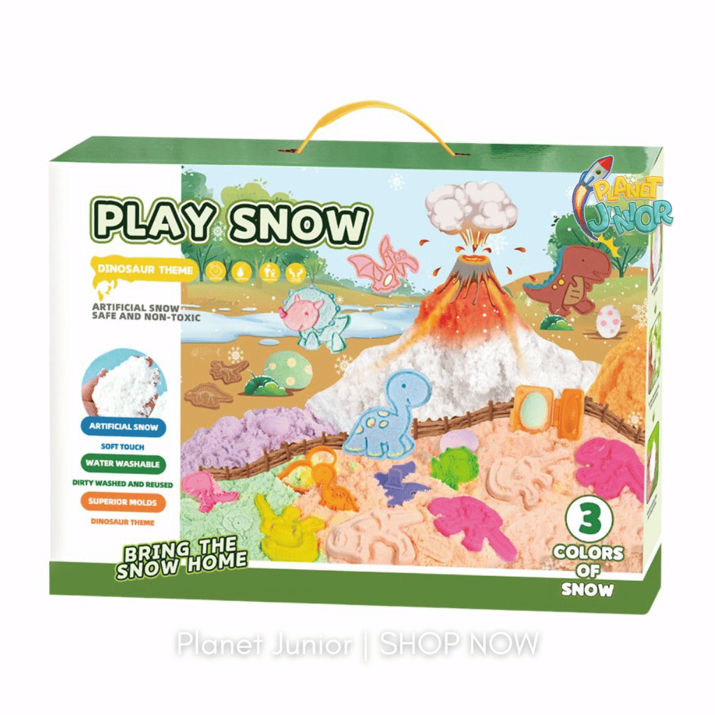 DIY Magic Sand Dinosaurs – Dinosaur-Themed Play Snow & Moulding Kit
