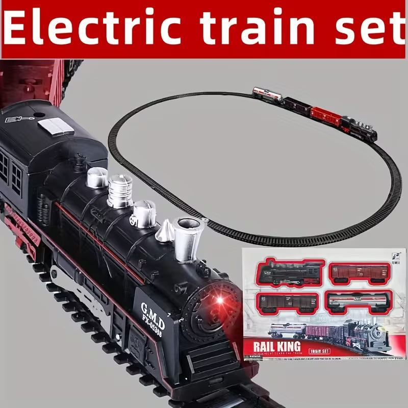 Rail King Large Electric Train Set – Realistic Railway Adventure with Lights & Sounds