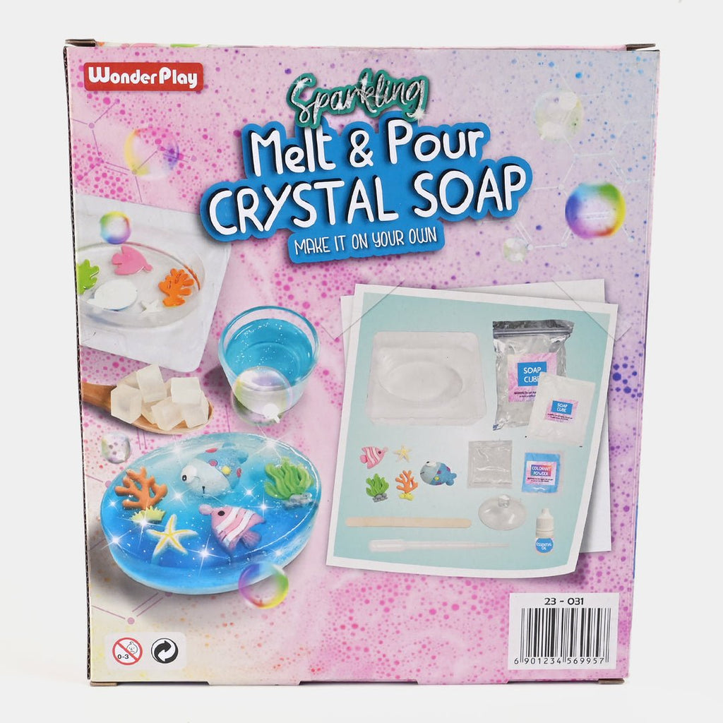Sparkling Melt & Pour Crystal Soap Kit – Ocean Edition DIY Soap Making Set for Kids