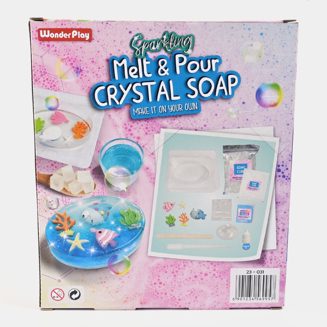 Sparkling Melt & Pour Crystal Soap Kit – Ocean Edition DIY Soap Making Set for Kids