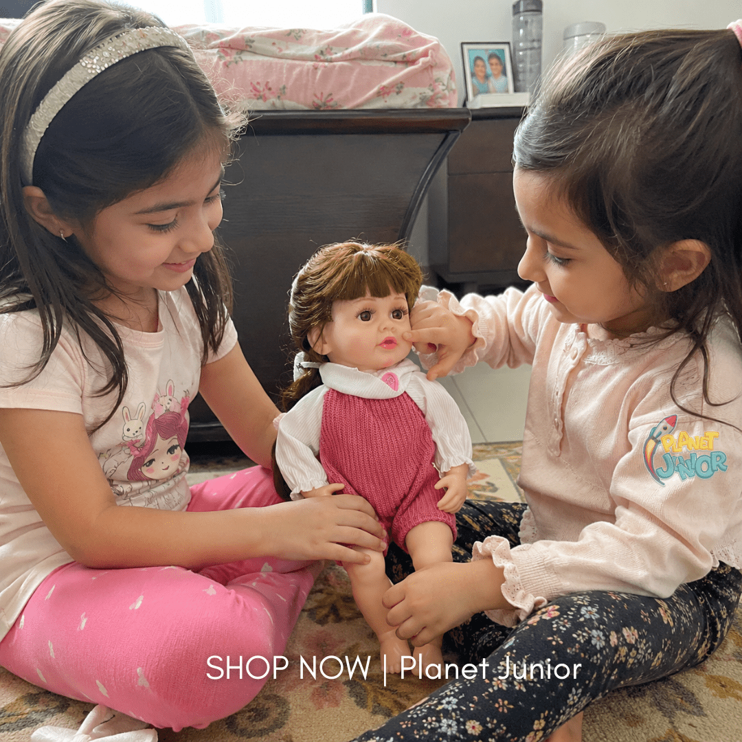 Realistic Fashion Doll with Pink Knitted Outfit & Long Hair