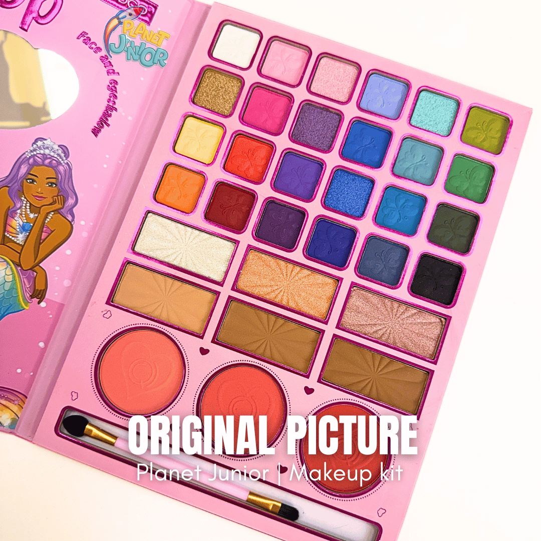 Princess Makeup Book Kit – Kids Foldable Eyeshadow Palette with Mirror 💖👑