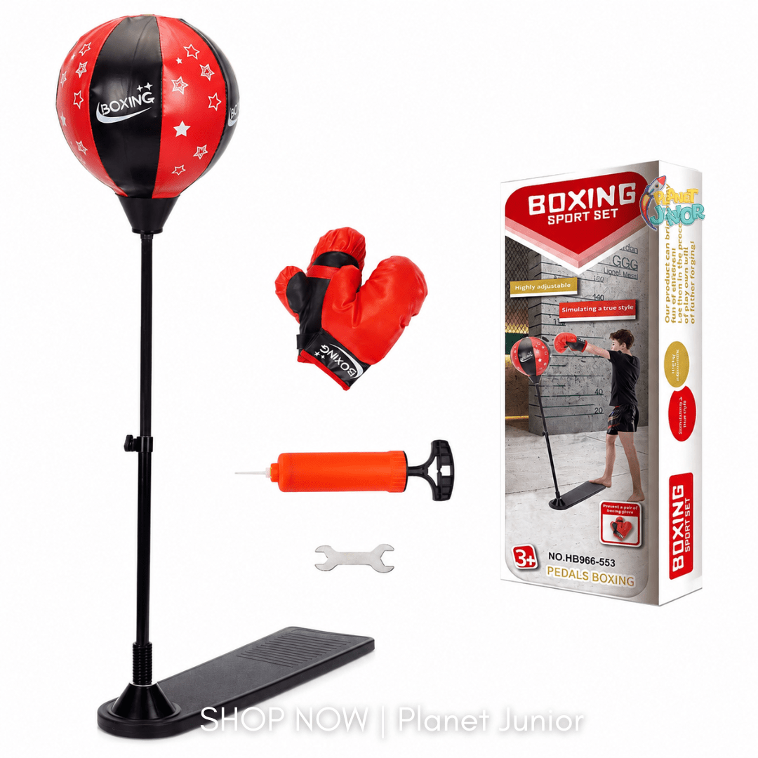 Adjustable Kids Boxing Sport Set with Freestanding Punching Ball