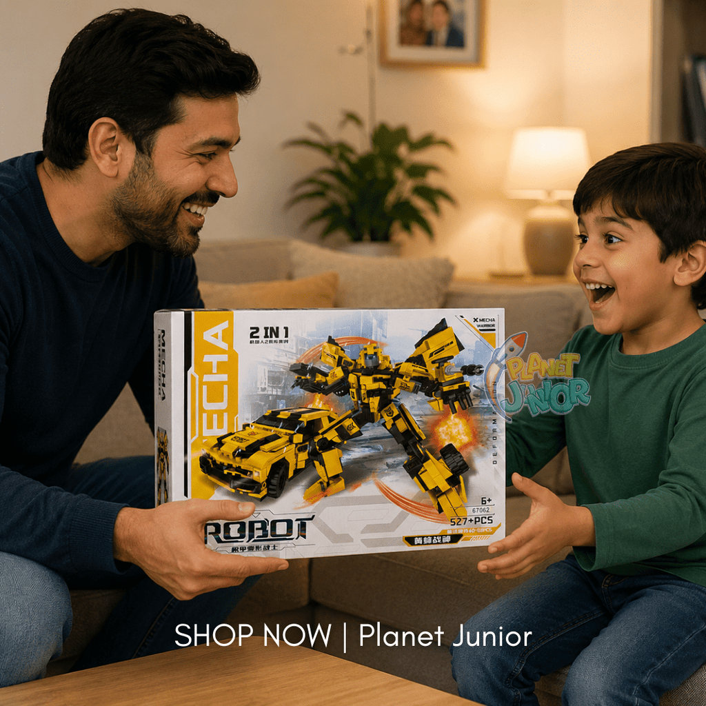 2-in-1 Robot & Car Transforming Building Block Set – 527+ Pieces
