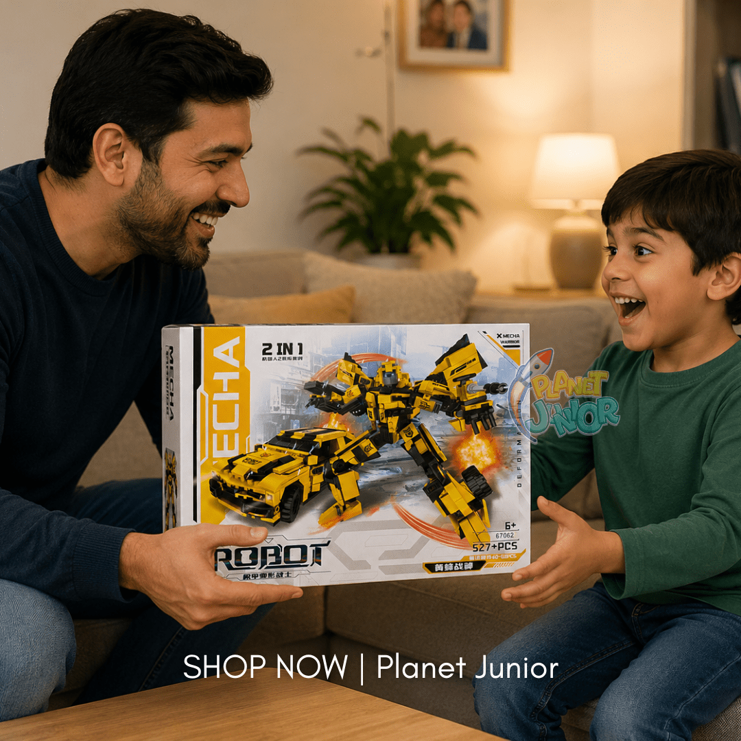 2-in-1 Robot & Car Transforming Building Block Set – 527+ Pieces