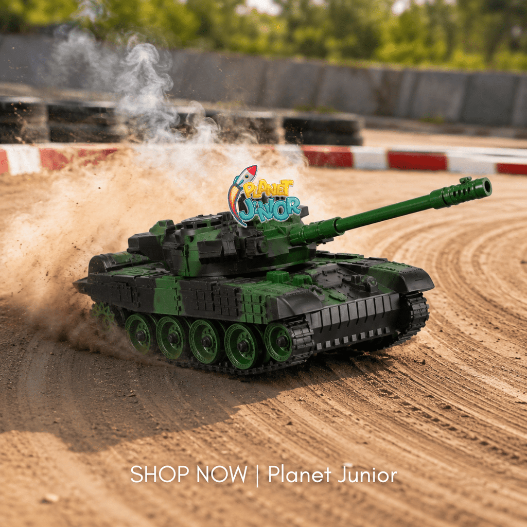 1:18 Scale 7-Channel Remote Control Battle Tank with Light & Sound