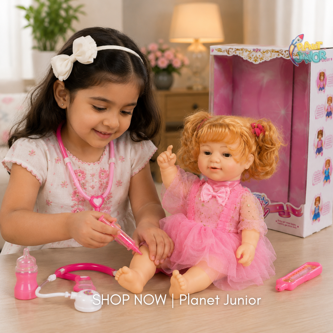 20 inch Interactive Doll with Music & Doctor Playset