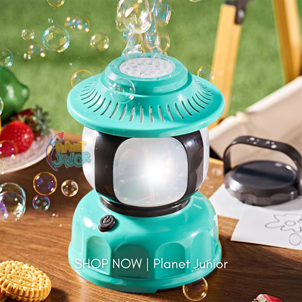 Rechargeable Bubble Lamp Toy with Colorful Bubbles, Lights & Music