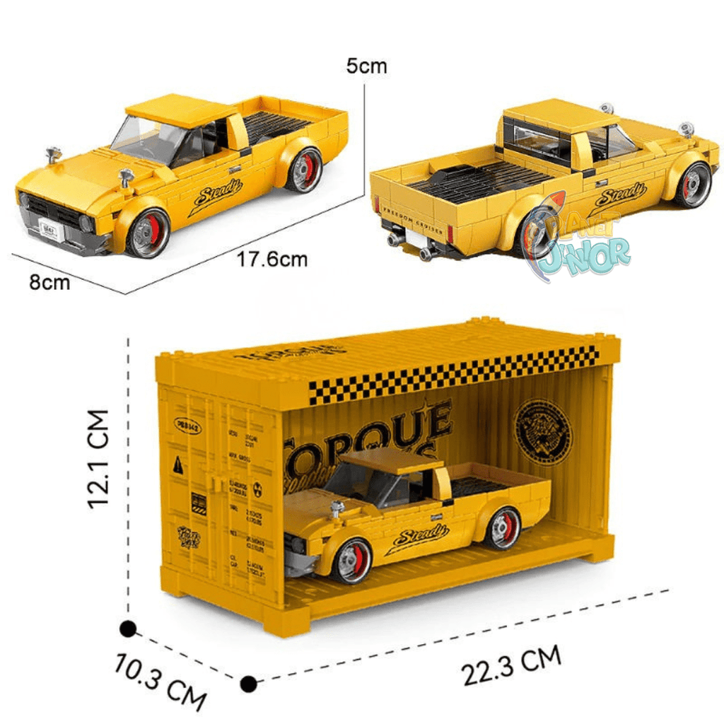1:32 Vintage Pickup Truck Lego Model Set – 324 PCS