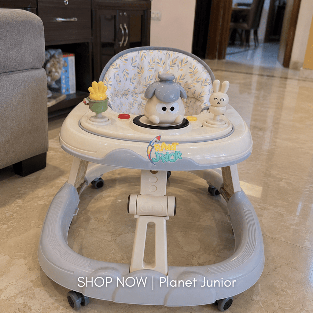 Premium Foldable Baby Walker with Animal Activity Tray