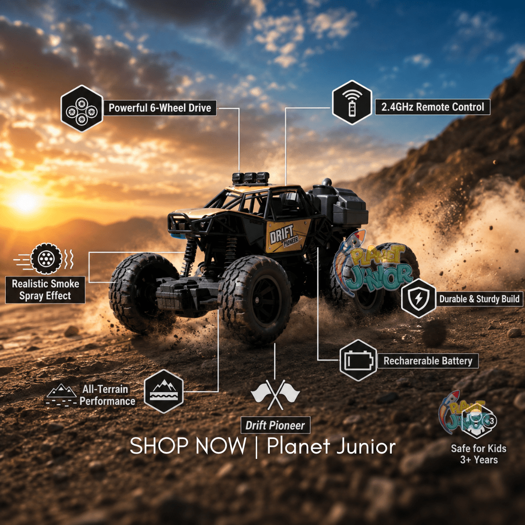 1:18 RC 6-Wheel Spray Rock Crawler with Lights
