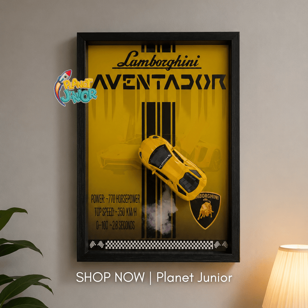 Lamborghini Aventador 3D Car Wall Frame - Sports Car Decorative Display