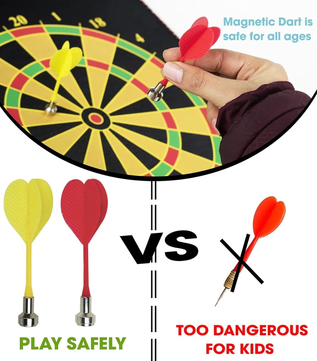 Magnetic Dartboard Game Set with Safe Magnetic Darts