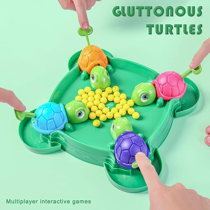 Hungry Turtles Fast-Paced Feeding Board Game for 2–4 Players