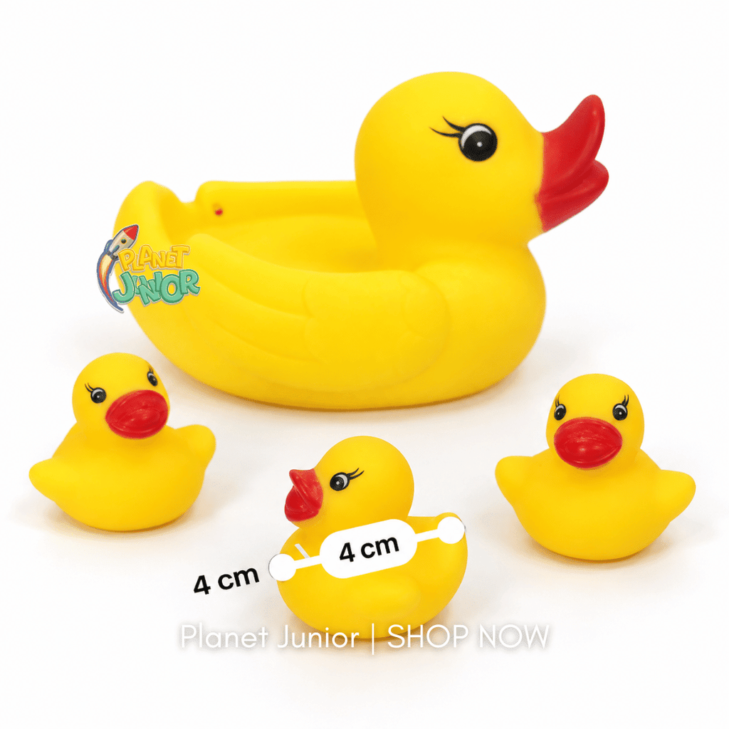 Cute Duck Family Bath Toy Set with Mother Duck & Baby Ducklings