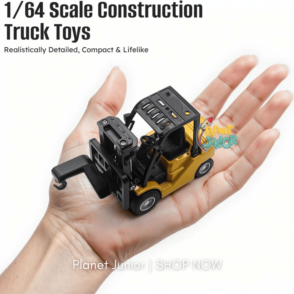 Mini RC Forklift Pro – 1:64 Alloy Remote Control Truck