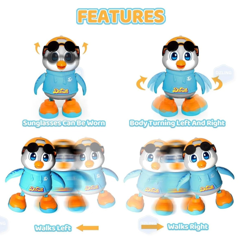 Interactive Dancing Penguin Toy with Music & Light Effects
