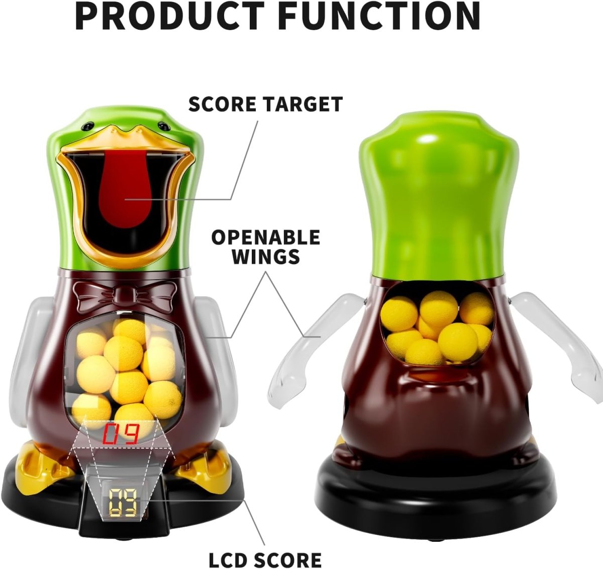 Duck Target Shooting Game with Moving Duck & LED Scoreboard