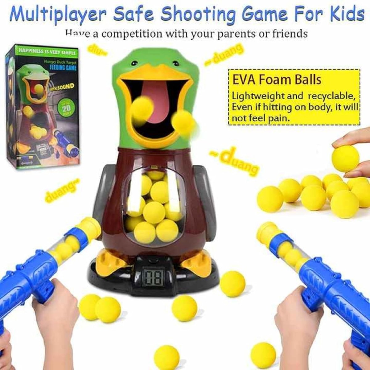 Duck Target Shooting Game with Moving Duck & LED Scoreboard