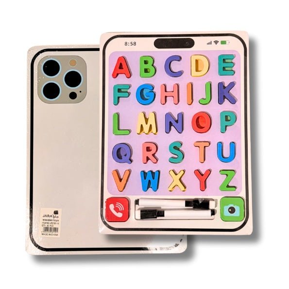 Wooden Alphabet Learning Board with Writing & Letter Matching
