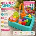 Realistic Kitchen Sink Set with Cute Accessories
