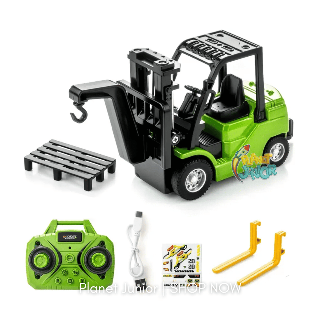 Mini RC Forklift Pro – 1:64 Alloy Remote Control Truck