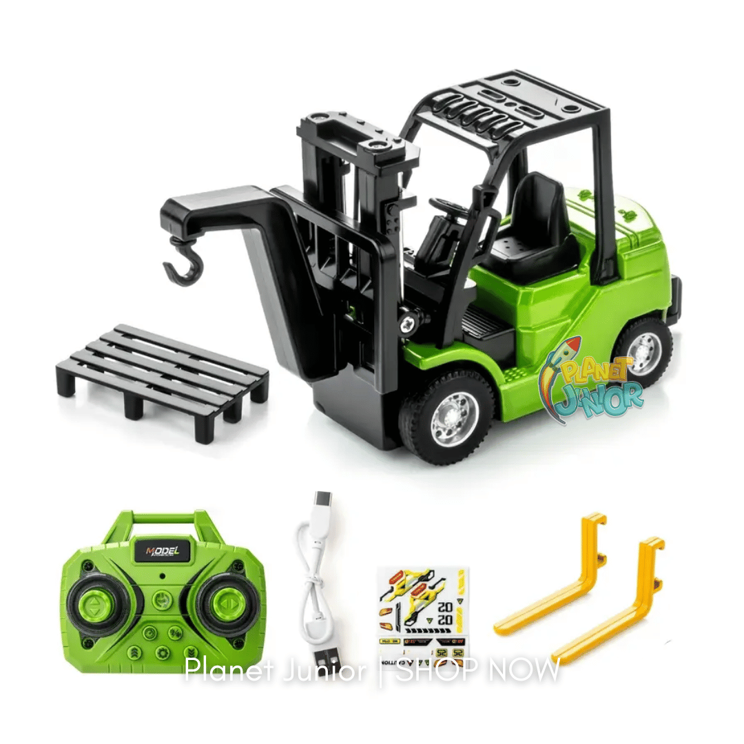 Mini RC Forklift Pro – 1:64 Alloy Remote Control Truck