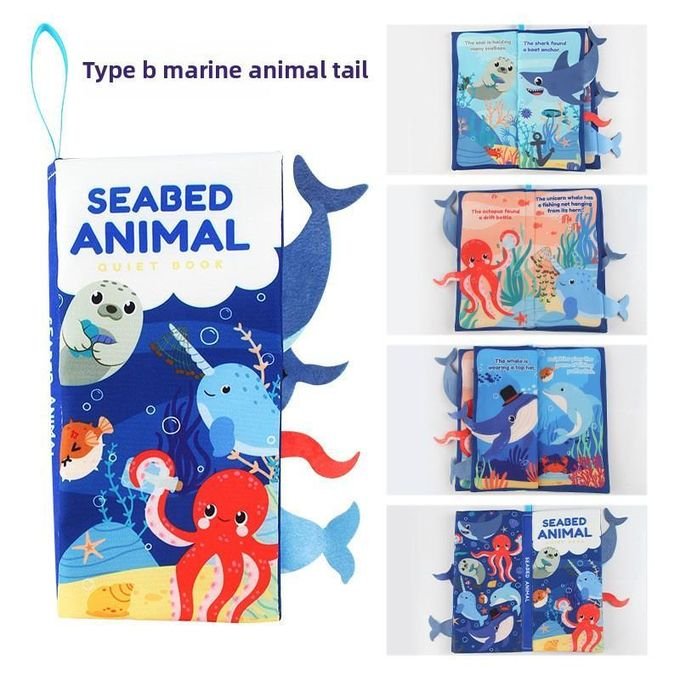 Seabed Animals Cloth Quiet Book for Babies