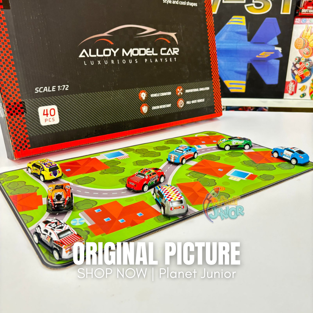 40 PCS 1:72 Alloy Model Car Collection Playset for Kids