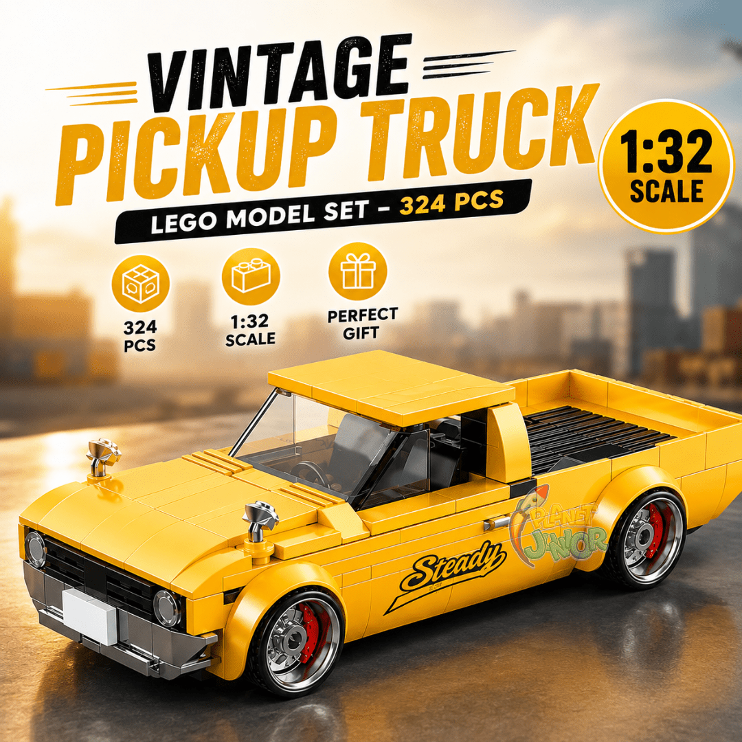 1:32 Vintage Pickup Truck Lego Model Set – 324 PCS