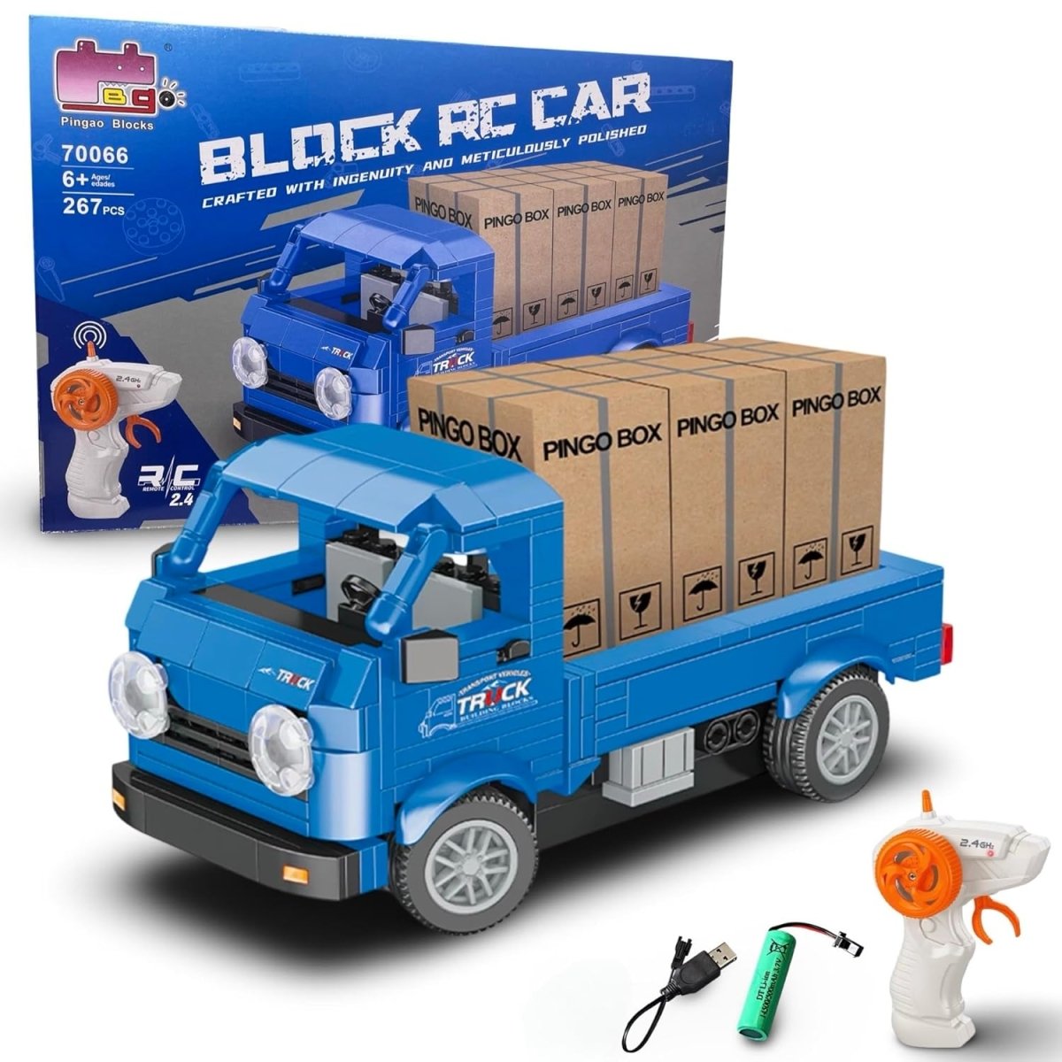 RC Building Bricks Cargo Truck Set