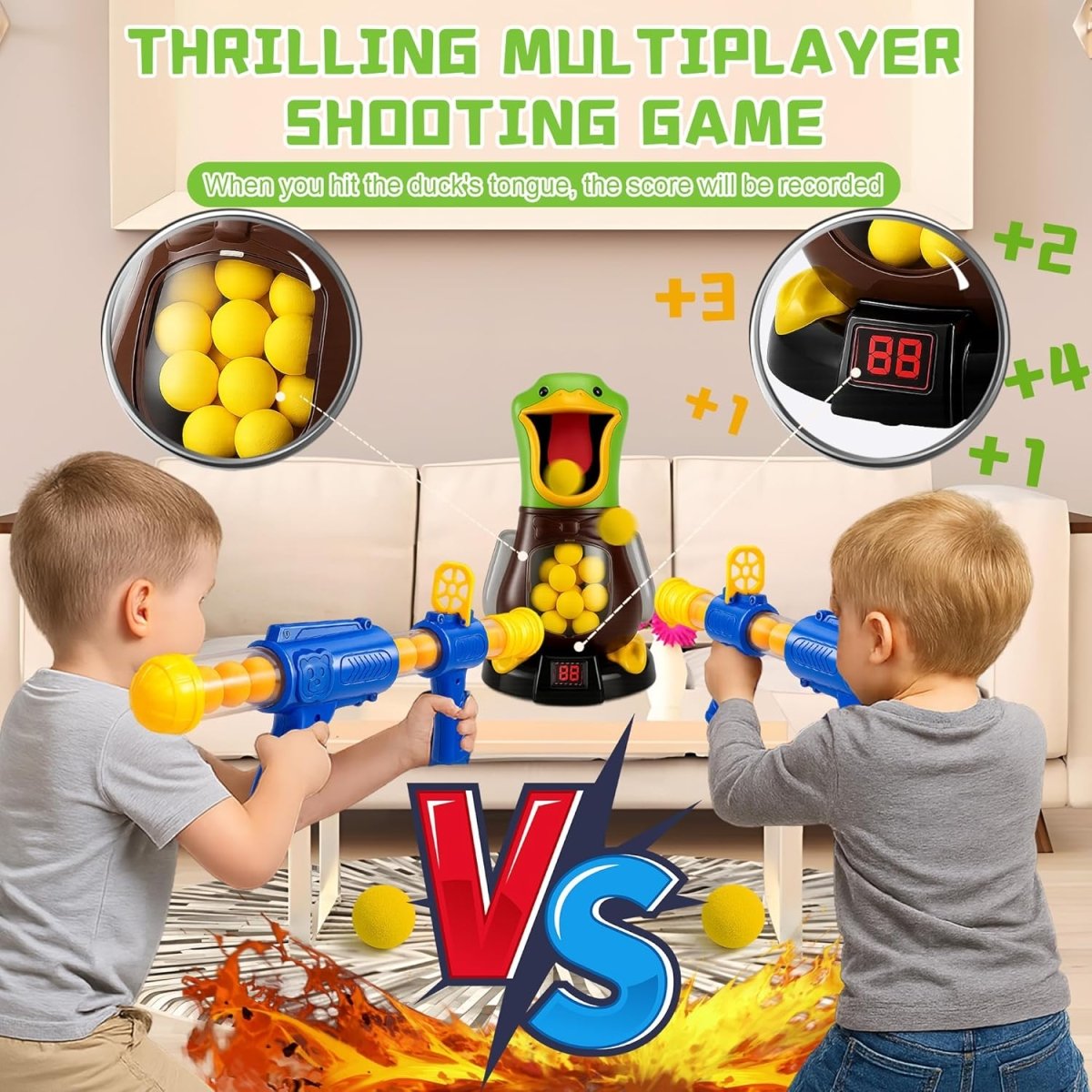 Duck Target Shooting Game with Moving Duck & LED Scoreboard