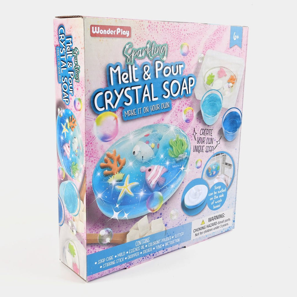 Sparkling Melt & Pour Crystal Soap Kit – Ocean Edition DIY Soap Making Set for Kids