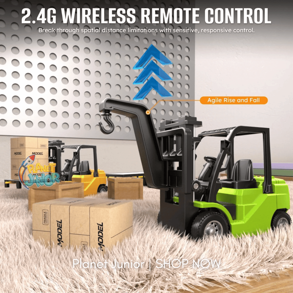 Mini RC Forklift Pro – 1:64 Alloy Remote Control Truck