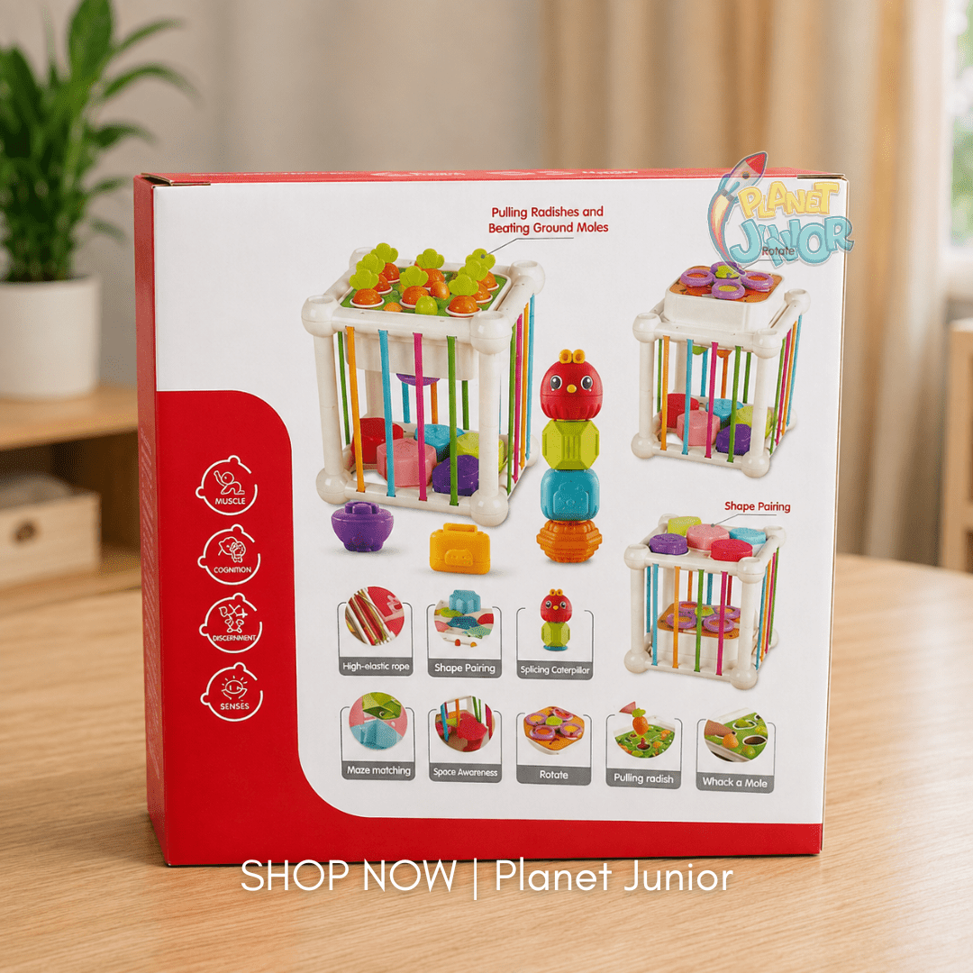 Multifunction Shape Sorting Cube – Colorful Matching & Sensory Activity Toy