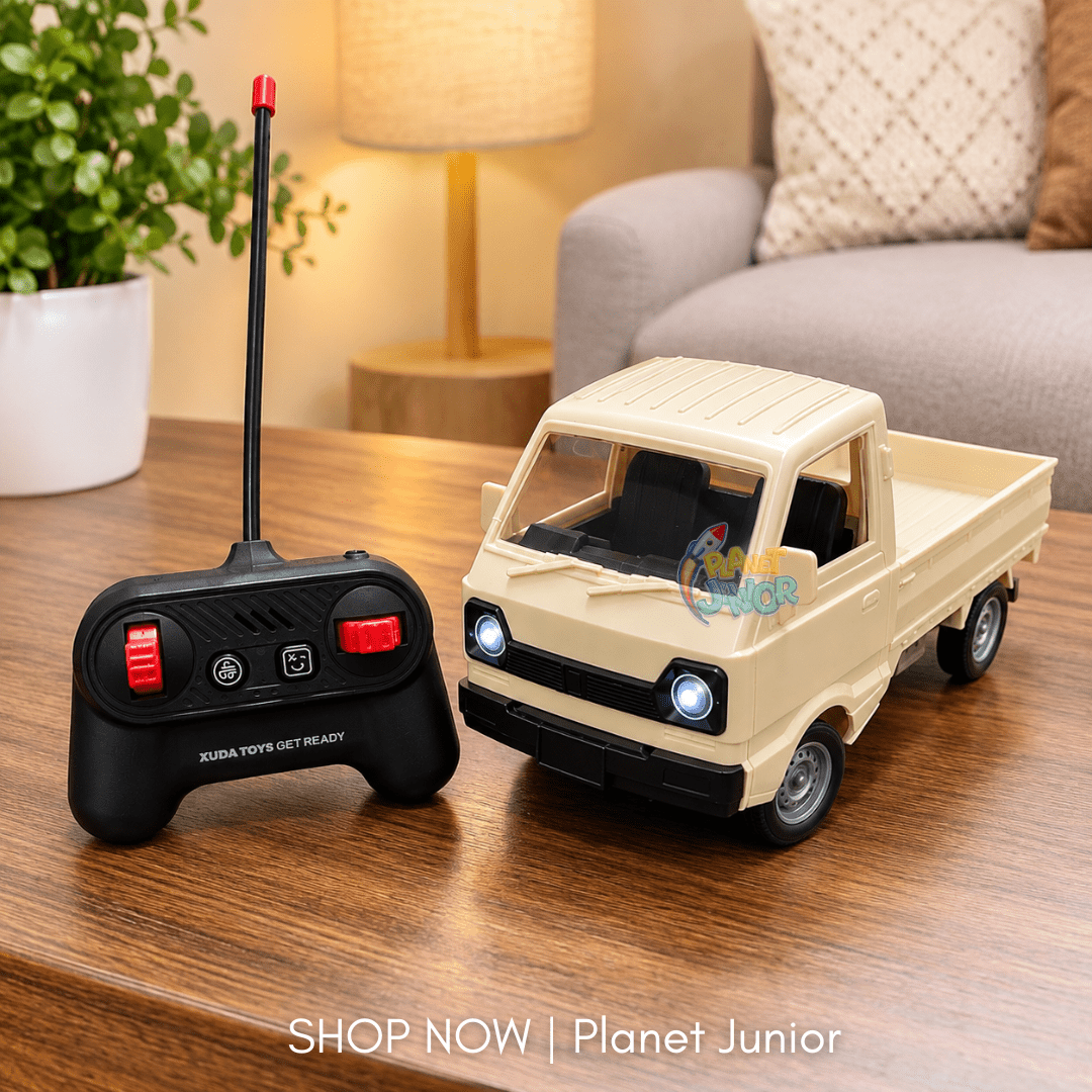 Rechargeable RC Mini Pickup Truck with Smoke Effect, Lights & Remote Control