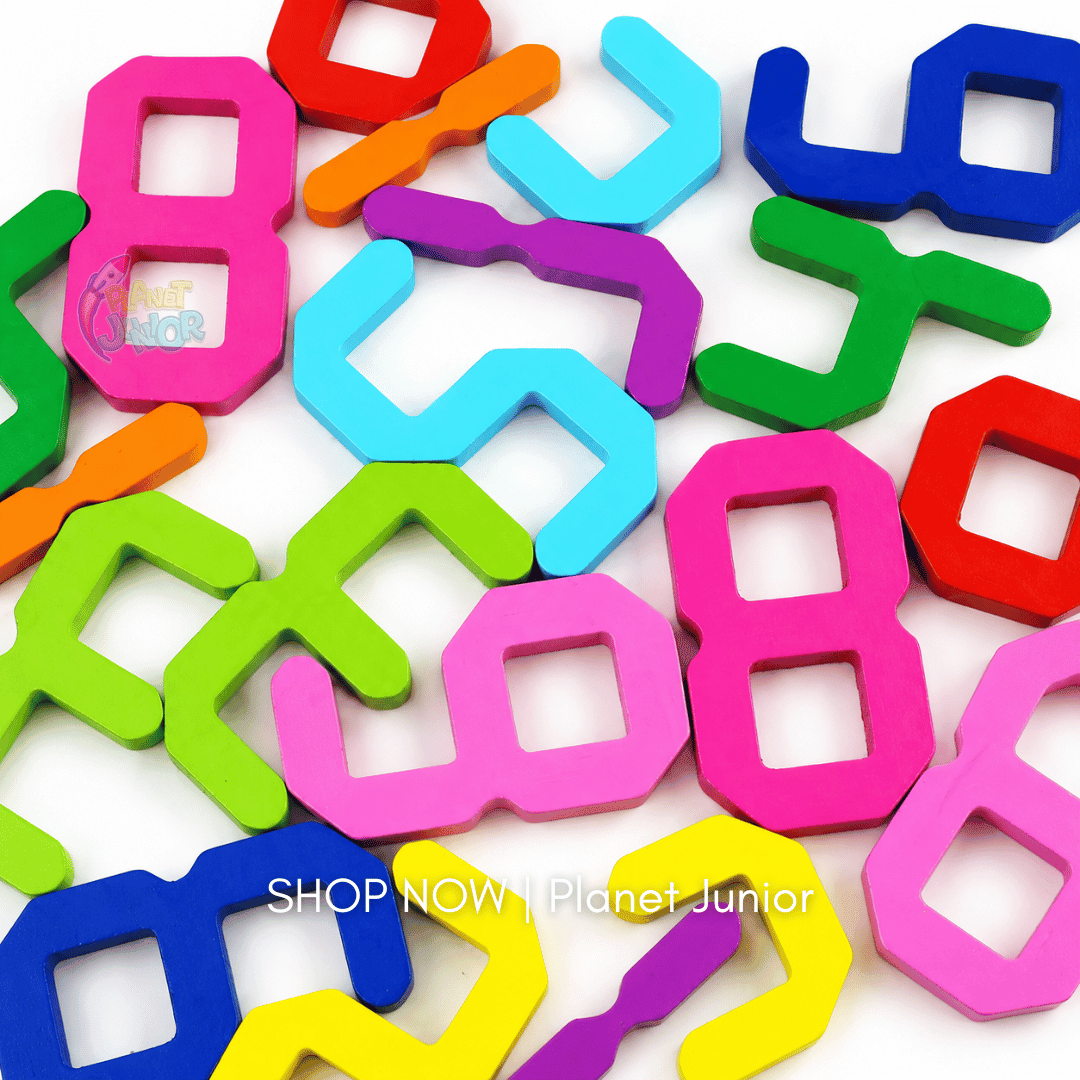 Wooden Number Blocks Puzzle Board – Montessori Early Learning Educational Toy