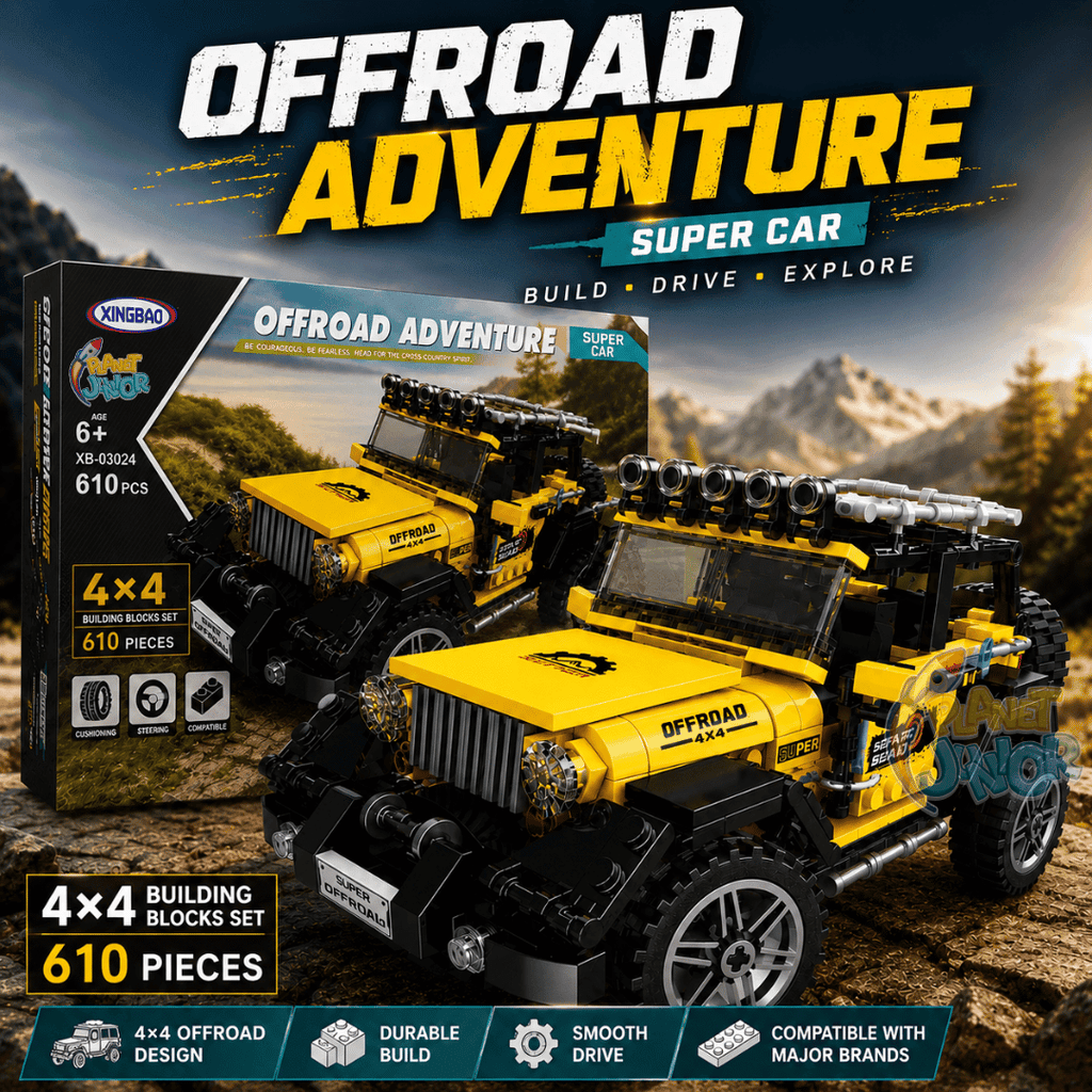 Off-Road Adventure 4×4 Building Blocks Set – 610 Pieces