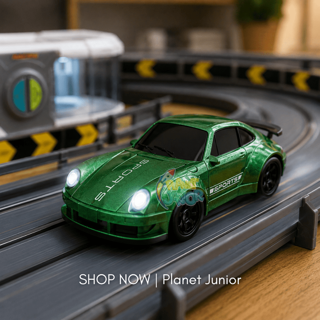 Mini 1:64 RC Sports Car with Racing Display Garage & Remote Control